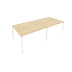 Переговорный стол (2 столешницы) Метал Сйстем Б.ПРГ-2.3 Акация/Белый / Metal System