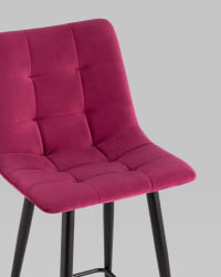 Стул полубарный Джанго 60 см велюр Винный