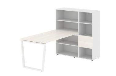 Рабочая станция ЕДИС ЕВРСТ 1215 Ясень Траун Белый Белый / EDIS EVRST