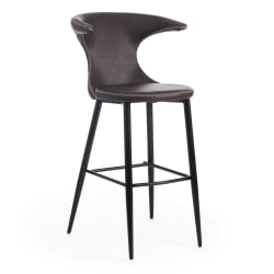 Стул барный FLAIR BAR (mod. 9018) экокожа/металл, 60 х 56 х 106 см , коричневый 1/черный