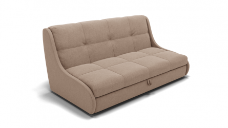 Диван Куба 1400 (ЗР) Цвет фасада: Светло коричневый; Тип: Прямой; Материал фасада: Металл/Велюр