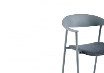 Стул Eila с подушкой пластик серый