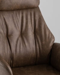 Кресло офисное ТопЧаирс Неома коричневый экокожа / TopChairs Neoma