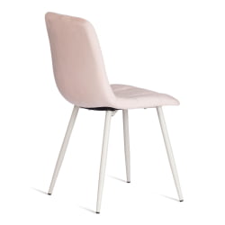 Дизайнерский стул CHILLY (mod. 7094-1) вельвет/металл, 44,5х52,5х86 см, pink (розовый) HLR39 / белый