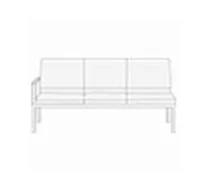 Диван трехместный с правым подлокотником Норман 3В Кремовый