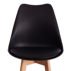 Стул барный TULIP BAR (mod. C1014H-1) / 1 шт. в упаковке пластик/дерево, 42 х 47,5 х 104 см, Black (Черный) 3010/ натуральный