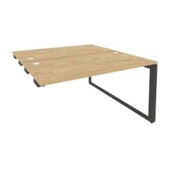 Стол-приставка двойной на О-образном м/к к опорым элем. ОНИКС О.МО-Д.СПР-3.7 Тиквуд Светлый/Антрацит / ONIX O.MO-D.SPR-3.7