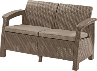 Диван двухместный Corfu Love Seat капучино