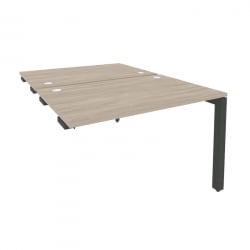 Стол-приставка двойной на П-образном м/к к опорным элем. ОНИКС О.МП-Д.СПР-2.8 Дуб Аттик/Антрацит / ONIX O.MP-D.SPR-2.8