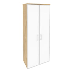 Шкаф высокий широкий ОНИКС О.СТ-1.10Р вхите Тиквуд Светлый / ONIX O.ST-1.10R white