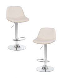 Стул барный DOBRIN DINA (кремовый) 2 шт