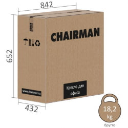 Офисное кресло CХАИРМАН ДОМ (Хоме) 401 Темно-серый / CHAIRMAN (Home)