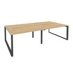 Рабочая станция на О-образном м/к ОНИКС О.МО-Д.РС-4.3.7 Тиквуд Светлый/Антрацит / ONIX O.MO-D.RS-4.3.7