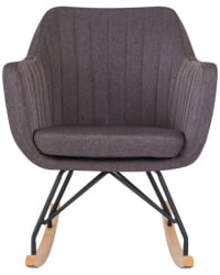 Набор 2 шт Кресло-качалка ДОБРИН КИАРА (серая ткань (ЛАР-106Д-26)) 2 шт / DOBRIN KIARA (LAR-106D-26))