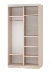 Шкаф-купе двухдверный Экспресс Дуо 1200х2400х Сакура/Дуб сонома / 1200х2400h