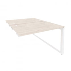 Стол-приставка двойной на О-образном м/к к опорым элем. ОНИКС О.МО-Д.СПР-2.8 Денвер Светлый/Белый / ONIX O.MO-D.SPR-2.8