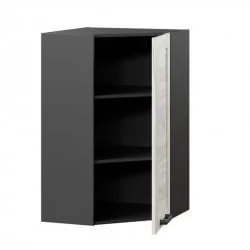 Шкаф кухонный угловой 600 высокий Винченца ЛД 234.620.000.089 Черный Дуб Крафт белый