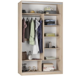 Шкаф-купе B-220х135х60-2(ДСС-Белый-D8D8)