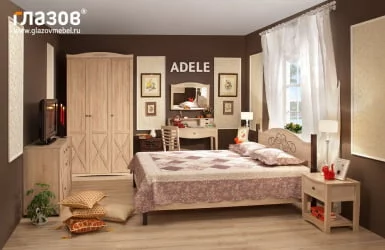 Спальня композиция 2 ADELE Дуб Сонома/Орех шоколадный (спальня)