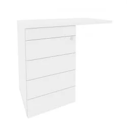 Тумба приставная (ТИП-ОН) (универсальная л/пр) ОНИКС О.ТПУ-4 ТИП Белый Бриллиант / (TIP-ON) ONIX O.TPU-4 TIP