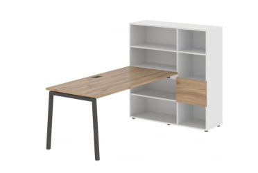 Рабочая станция EDIS ELRST 1217 Дуб Денвер светлый Мокко Белый