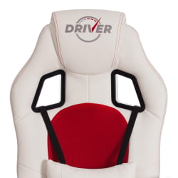 Кресло DRIVER (22) кож/зам/ткань, белый/красный, 36-01/TW-08 Кресло DRIVER (22) кож/зам/ткань, белый/красный, 36-01/TW-08
