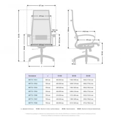 Кресло офисное МЕТТА B 1m 7/K131, Основание 17833 Комплект 4 Серое