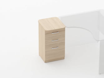 Тумба приставная на 3 ящика Глассй 3.10.15 Орех / Glassy