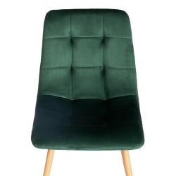 Металлический стул CHILLY (mod. 7094-1) вельвет/металл, 44,5х52,5х86 см, dark green (темно-зеленый) HLR57 / натуральный