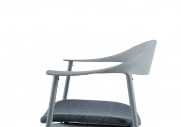 Стул Eila с подушкой пластик серый