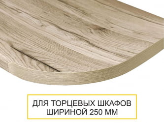 Столешница ПФР2 19.150 Дуб Кера (правая радиусная) 1500 мм Столешница ПФР2 19.150 Дуб Кера (правая радиусная) 1500 мм