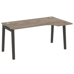 Стол эргономичный левый ОНИКС ВООД ОВ.СА-1(Р) Тиквуд Темный/Темный / ONIX WOOD OW.SA-1(R)