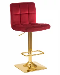 Стул барный DOBRIN GOLDIE Бордовый велюр MJ9-43