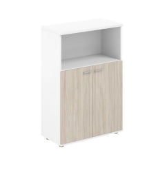 Шкаф двухдверный средний с нишей Sigma SG.846.WH.OL Белый Дуб светлый Шкаф двухдверный средний с нишей Sigma SG.846.WH.OL Белый Дуб светлый