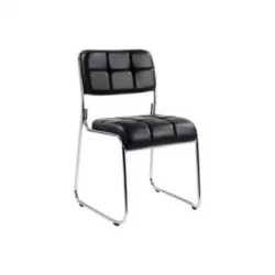 Стул для посетителей Echair-803 VP к/з 479486 черный хром Стул для посетителей Echair-803 VP к/з 479486 черный хром
