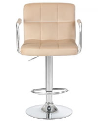 Стул барный ДОБРИН КРУГЕР АРМ (бежевый велюр (МДЖ9-10)) 2 шт / DOBRIN KRUGER ARM (MJ9-10))