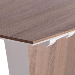 Стол FANCY МДФ HPL, 120-160х85х75 см, Дуб трюфель/Белый Стол FANCY МДФ HPL, 120-160х85х75 см, Дуб трюфель/Белый