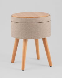 Пуф с ящиком Store Woody рогожка бежевая