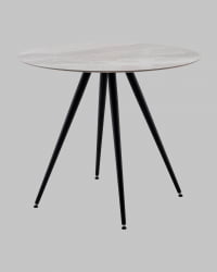 Стол Ники круглый столешница керамика Italian light grey 900