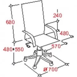 Кресло руководителя EChair-515 299461 Черное