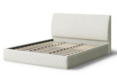 Кровать Хилтон, 2000кс1600 мм, серо-белый / 2000x1600