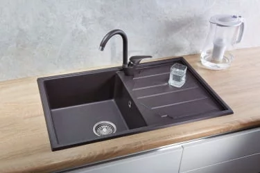 Кухонная мойка ГРАНУЛА 8002 Графит / GRANULA