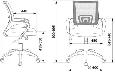 Кресло офисное Бюрократ CH-W695N/DB/TW-10N Темно-синий