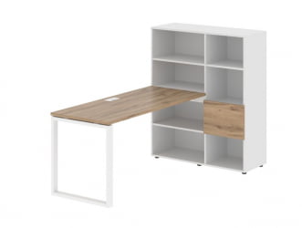 Рабочая станция ЕДИС ЕКРСТ 1115 Дуб Денвер светлый Белый Белый / EDIS EQRST