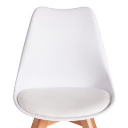 Стул TULIP (mod. 73-1) дерево/пластик/экокожа, 47,5x55x80 см, белый