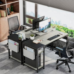 Письменный стол с полками EUREKA ZX-SS140B-OGB с шириной 140 см Oak Grey