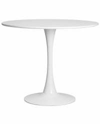 Круглый стол из стекла MIA (белая столешница, белое основание)