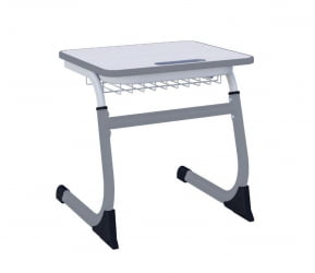 Парта одноместная регулируемая по высоте СМАРТЙ 600х500 (рост 3-5) Серый/Серый / SMARTY