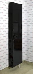 Шкаф в черном глянцевом стекле Драйв Шелф (правый) Беленый дуб