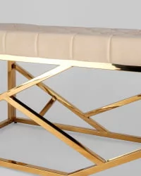 Банкетка АРТ ДЕКО велюр Бежевый